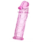 Розовая насадка фаллической формы - 12,5 см. - A-toys - в Орске купить с доставкой