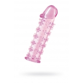 Розовая насадка на пенис с шипами - 12,5 см. - A-toys - в Орске купить с доставкой