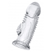 Прозрачная насадка на пенис с шипиками и коготком - 13,5 см. - A-toys - в Орске купить с доставкой