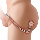 Кольцо на пенис с анальным стимулятором Stainless Steel Anal Hook   Cock Ring - BlueLine - в Орске купить с доставкой