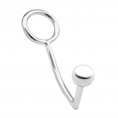Кольцо на пенис с анальным стимулятором Stainless Steel Anal Hook   Cock Ring - BlueLine - в Орске купить с доставкой