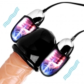 Черная стимулирующая насадка для головки полового члена Multi Speed Vibrating Penis Head Teaser - XR Brands - в Орске купить с доставкой