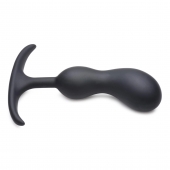 Черный массажер простаты с утяжелителями Premium Silicone Weighted Prostate Plug Medium - 16,3 см. - XR Brands - в Орске купить с доставкой