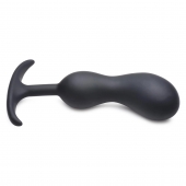 Черный массажер простаты с утяжелителями Premium Silicone Weighted Prostate Plug Large - 18,8 см. - XR Brands - в Орске купить с доставкой