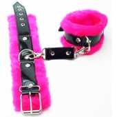 Оковы на ноги с розовым мехом BDSM Light - БДСМ Арсенал - купить с доставкой в Орске