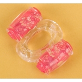 Прозрачное виброкольцо с двумя вибропульками - Toyfa Basic - в Орске купить с доставкой