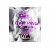 Фиолетовое виброкольцо с двумя вибропульками - Toyfa Basic - в Орске купить с доставкой