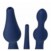 Набор из 3 универсальных насадок для анального душа Universal 3 Piece Silicone Enema Attachment Set - XR Brands - купить с доставкой в Орске