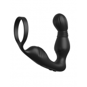 Черный вибростимулятор простаты с эрекционным кольцом Ass-Gasm Pro P-Spot Milker - Pipedream - в Орске купить с доставкой