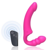 Розовый безремневой страпон Straples Strap-On Dildo - Erokay - купить с доставкой в Орске