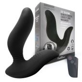 Черный вибромассажер простаты 3,5’’ Remote Control Curve P-spot Massager - 12 см. - Erokay - в Орске купить с доставкой