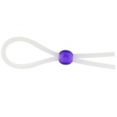 Прозрачное лассо с фиолетовой бусиной SILICONE COCK RING WITH BEAD LAVENDER - NMC - в Орске купить с доставкой