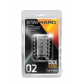 Прозрачная насадка на пенис с шишечками STAY HARD COCK SLEEVE 02 CLEAR - Blush Novelties - в Орске купить с доставкой