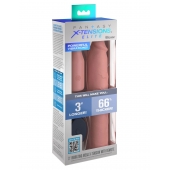 Телесная вибронасадка на член 3  Vibrating Mega X-tension with Remote - 22,9 см. - Pipedream - в Орске купить с доставкой