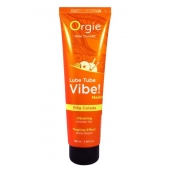 Гель с эффектом вибрации Lube Tube Vibe Medium Pina Colada - 100 мл. - ORGIE - купить с доставкой в Орске