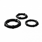 Набор из 3 черных эрекционных колец Babooom Ring Set - Adrien Lastic - в Орске купить с доставкой