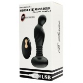 Черный массажер простаты с вибрацей и возвратно-поступательными движениями - Boys of Toys - в Орске купить с доставкой