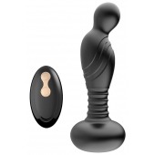 Черный массажер простаты с вибрацей и возвратно-поступательными движениями - Boys of Toys - в Орске купить с доставкой