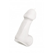 Белая свеча в форме пениса - 47 гр. - Pecado - купить с доставкой в Орске