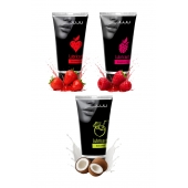 Набор из 3 съедобных лубрикантов JUJU (клубника, малина, кокос) - JuJu - купить с доставкой в Орске