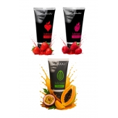 Набор из 3 съедобных лубрикантов JUJU (клубника, малина, тропические фрукты) - JuJu - купить с доставкой в Орске