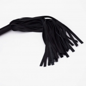 Черный кожаный флоггер - 45 см. - Crazy Handmade - купить с доставкой в Орске Черный кожаный флоггер - 45 см. - Crazy Handmade - купить с доставкой в Орске