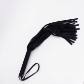 Черный кожаный флоггер - 45 см. - Crazy Handmade - купить с доставкой в Орске Черный кожаный флоггер - 45 см. - Crazy Handmade - купить с доставкой в Орске