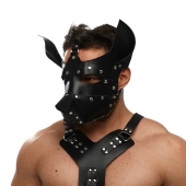 Черная кожаная маска «Собака» - Crazy Handmade - купить с доставкой в Орске Черная кожаная маска «Собака» - Crazy Handmade - купить с доставкой в Орске