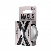 Черные утолщенные презервативы MAXUS Extra Strong с железным кейсом - 3 шт. - Maxus - купить с доставкой в Орске