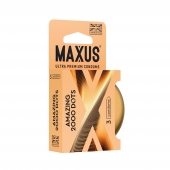 Точечные презервативы MAXUS 2000 Amazing Dots с железным кейсом - 3 шт. - Maxus - купить с доставкой в Орске