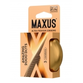Точечные презервативы MAXUS 2000 Amazing Dots с железным кейсом - 3 шт. - Maxus - купить с доставкой в Орске