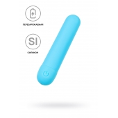 Голубая силиконовая перезаряжаемая вибропуля Murr - 10 см. - A-toys купить в Орске с доставкой в Orgasmix.ru Голубая силиконовая перезаряжаемая вибропуля Murr - 10 см. - A-toys