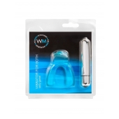 Голубая капа с вибропулей для оральных ласк - Erowoman-Eroman купить в Орске с доставкой в Orgasmix.ru Голубая капа с вибропулей для оральных ласк - Erowoman-Eroman