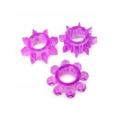 Набор из 3 лиловых эрекционных колец различной формы - Erowoman-Eroman - в Орске купить с доставкой