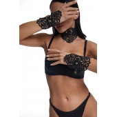 Фигурный набор для БДСМ-игр с узорами и золотистой фурнитурой - Crazy Handmade - купить с доставкой в Орске Фигурный набор для БДСМ-игр с узорами и золотистой фурнитурой - Crazy Handmade - купить с доставкой в Орске