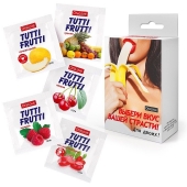 Набор из 5 саше съедобных смазок Tutti-Frutti - Биоритм - купить с доставкой в Орске Набор из 5 саше съедобных смазок Tutti-Frutti - Биоритм - купить с доставкой в Орске