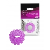 Лиловое эрекционное кольцо с 2 рядами стимулирующих шариков - Erowoman-Eroman - в Орске купить с доставкой