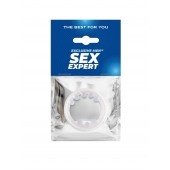 Эрекционное кольцо со стимулирующими шариками сверху и снизу - Sex Expert - в Орске купить с доставкой