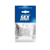 Прозрачное эластичное эрекционное кольцо с 6 шариками - Sex Expert - в Орске купить с доставкой
