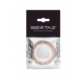 Эрекционное кольцо с бежевыми «ресничками» - Sextaz - в Орске купить с доставкой