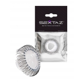 Эластичное эрекционное кольцо с длинными черными «ресничками» - Sextaz - в Орске купить с доставкой