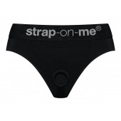 Черные трусики для насадок Heroine Lingerie Harness - size XL - Strap-on-me - купить с доставкой в Орске