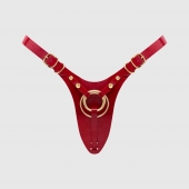 Красный пояс для фиксации насадок Strap-On-Me Leatherette Harness Fabulous - Strap-on-me - купить с доставкой в Орске