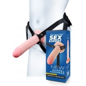 Мужской полый страпон на регулируемых ремешках - 22 см. - Sex Expert - купить с доставкой в Орске