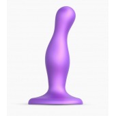 Фиолетовая насадка Strap-On-Me Dildo Plug Curvy size S - Strap-on-me - купить с доставкой в Орске