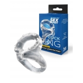 Прозрачное двойное эрекционное кольцо - Sex Expert - в Орске купить с доставкой