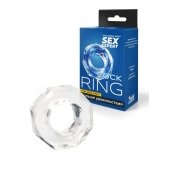 Прозрачное эрекционное кольцо в форме гайки - Sex Expert - в Орске купить с доставкой