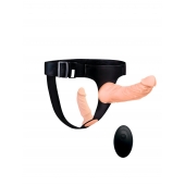 Женский страпон с 2 насадками, вибрацией и пультом ДУ - Erowoman-Eroman - купить с доставкой в Орске