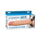Телесный пустотелый фаллопротез 9’’ Hollow Silicone Strap-On - 24,1 см. - Pipedream - купить с доставкой в Орске