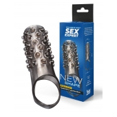Дымчатая насадка на пенис с выпуклостями - 12 см. - Sex Expert - в Орске купить с доставкой